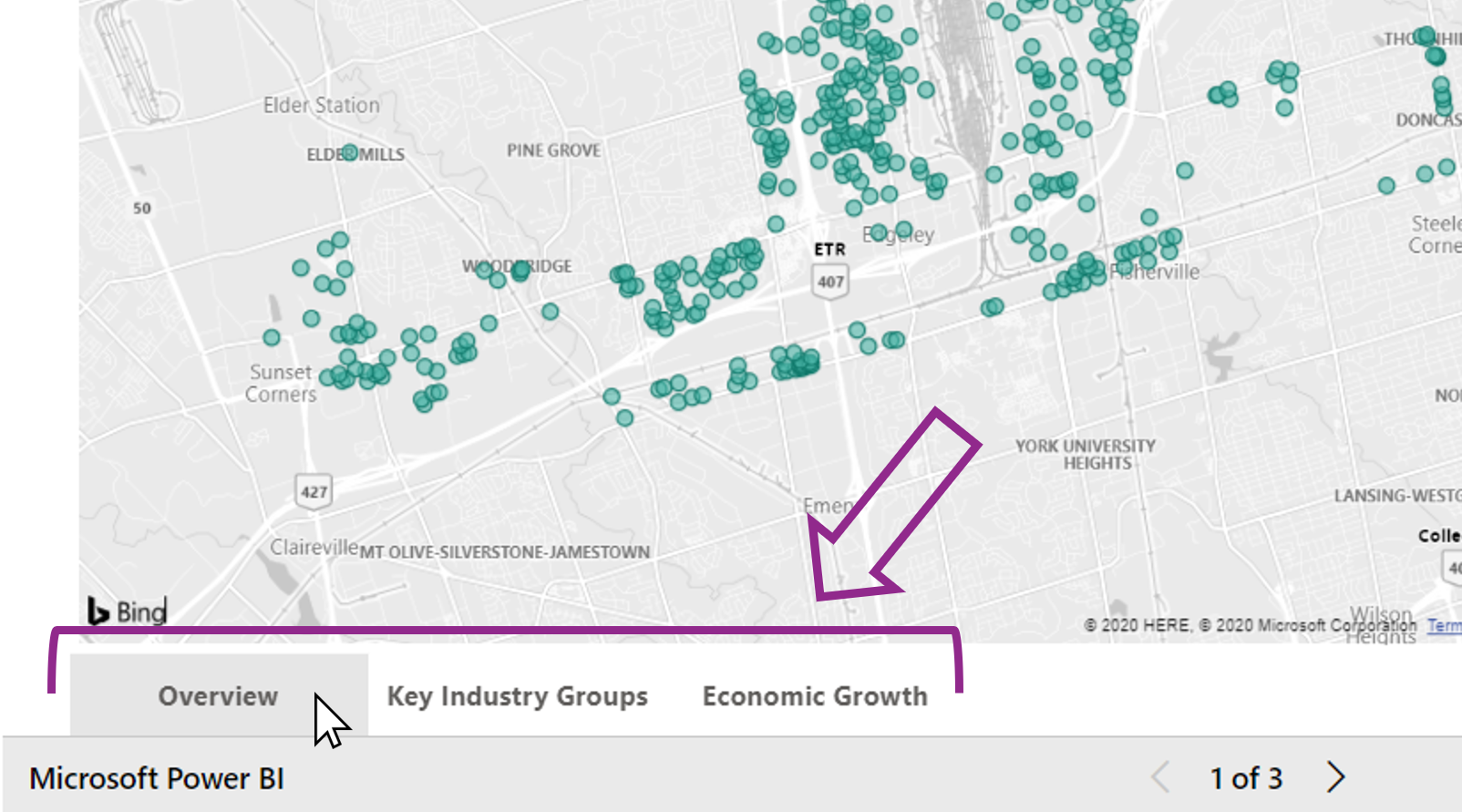 Use the tabs to see more data
